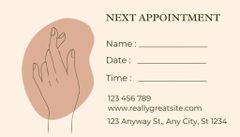 Nail Bar Appointment Reminder on Beige