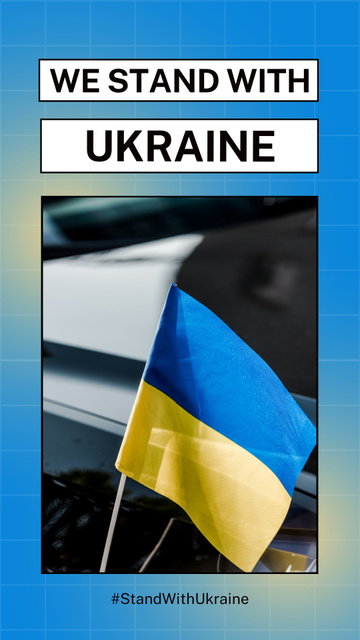 Plantilla de diseño de We Stand With Ukraine Instagram Story 