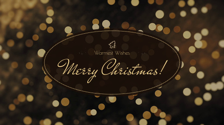 Suloiset joulun toivotukset kirkkailla valoilla Full HD video Design Template