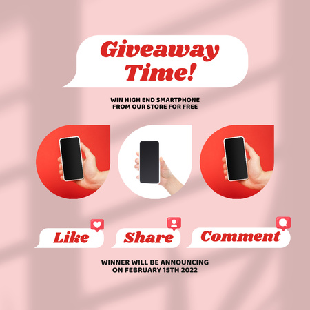 Free Smartphone Giveaway Instagramデザインテンプレート