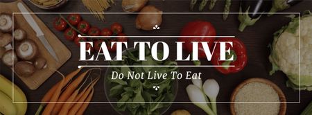 Healthy nutrition cooking ingredients Facebook cover Design Template