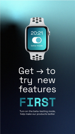 Ontwerpsjabloon van Instagram Story van Smart Watches Startup Idea Ad