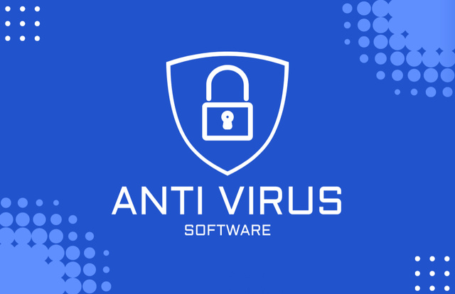 Plantilla de diseño de Antivirus Software Ad Business Card 85x55mm 