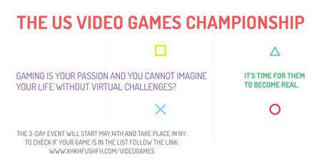 Plantilla de diseño de Video Games Championship announcement Image 
