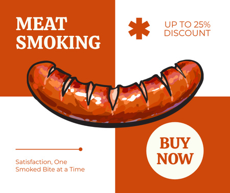 Meat Smoking Service Discount Facebook Design Template