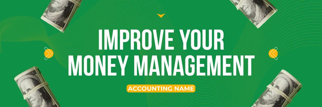 Improve Your Money Management Twitter Design Template