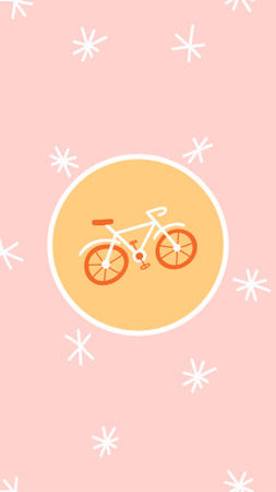 Emblem with Bicycle Instagram Highlight Cover Design Template