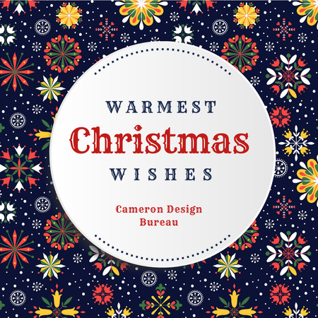 Christmas Wishes with Bright Ornament Instagram Design Template