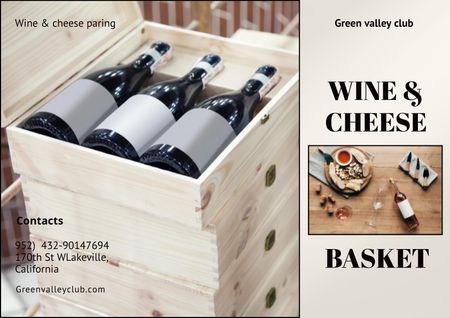 Platilla de diseño Wine Tasting Announcement Brochure