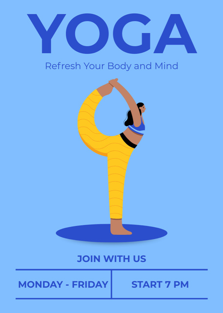 Yoga Studio Invitation Flayer Tasarım Şablonu
