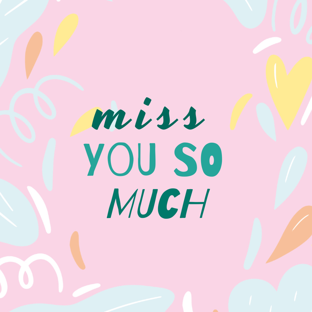 Cute Phrase on Bright Pattern Instagram tervezősablon