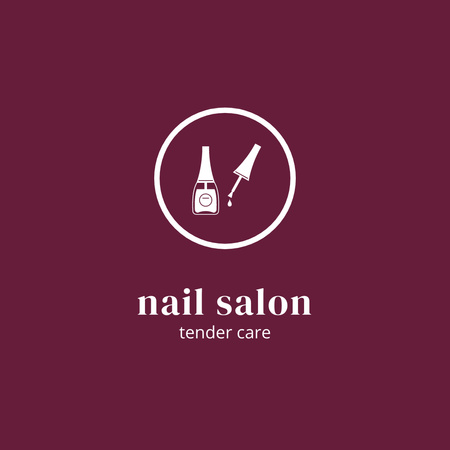 Exclusive Nail Studio Services Offered With Polish Logo Design Template
