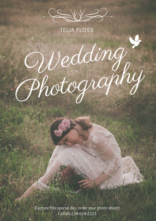 Ontwerpsjabloon van Poster van Wedding photography advertisement