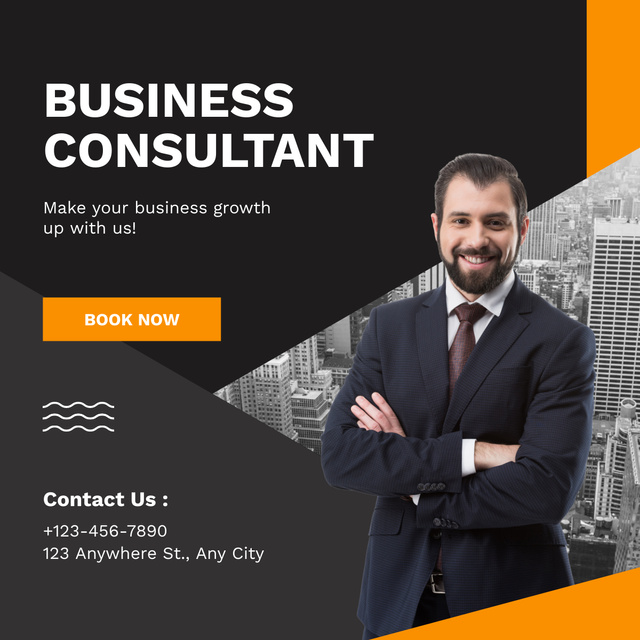 Services of Trusted Business Consultant LinkedIn post – шаблон для дизайну