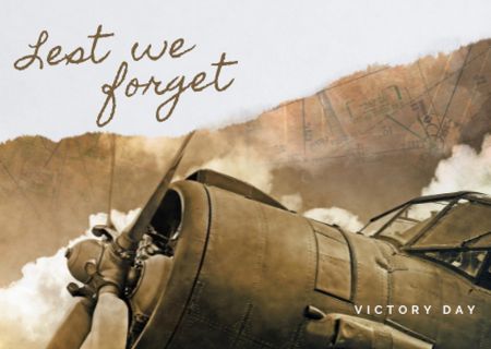 Victory Day Celebration Announcement Postcard Design Template