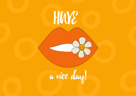 Have A Nice Day Wishes Postcard A5 Design Template