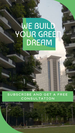 Eco-Friendly Dream Building Construction Services TikTok Video Šablona návrhu