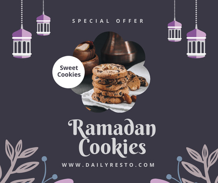 Ramadan Cookies Offer Facebook Modelo de Design