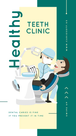 Healthy Teeth Clinic Promotion Instagram Story Design Template