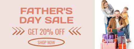 Father's Day Shop Now Facebook cover Design Template