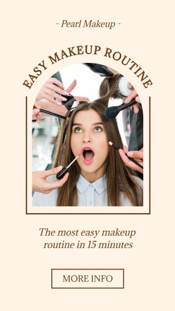 Fast Makeup Routine Blog Promotion Instagram Story Design Template