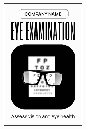 Plantilla de diseño de Servicio de pruebas de visión de calidad por parte de un oftalmólogo. Pinterest 