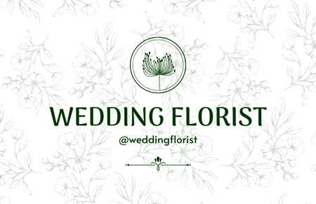 Nabídka služeb svatebního květinářství Business Card 85x55mm Šablona návrhu