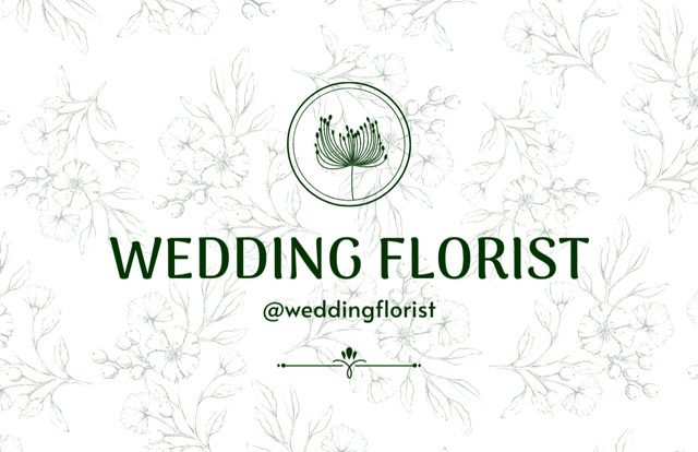 Plantilla de diseño de Wedding Florist Service Offer Business Card 85x55mm 