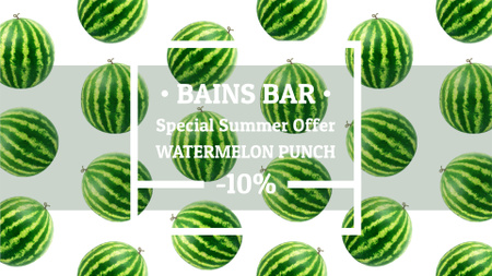 Summer Offer Rotating Raw Watermelons Full HD video Design Template
