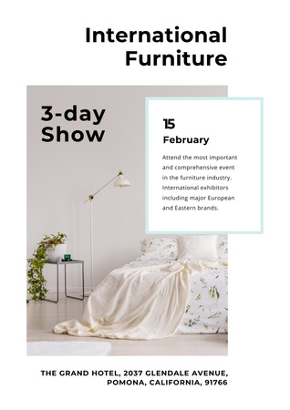 Template di design International furniture show Announcement Poster
