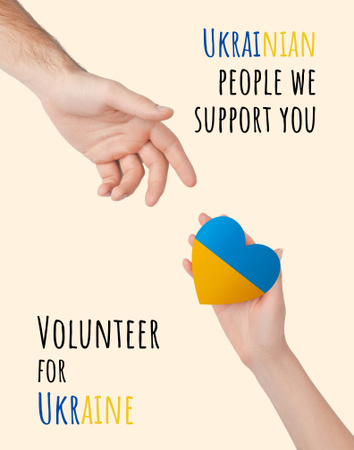 Volunteer for Ukraine Poster 22x28in Design Template