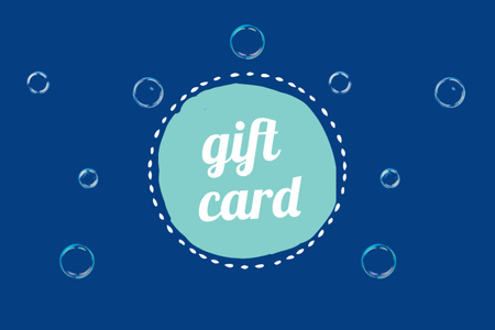 blue Gift Certificate with bubbles Gift Certificate – шаблон для дизайна
