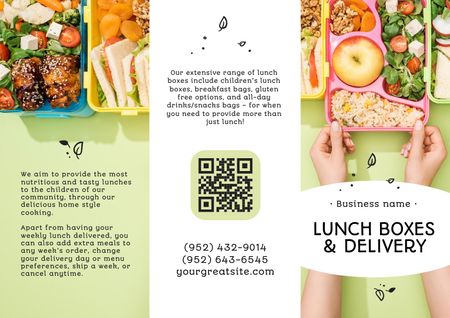 School Food Ad Brochure Design Template