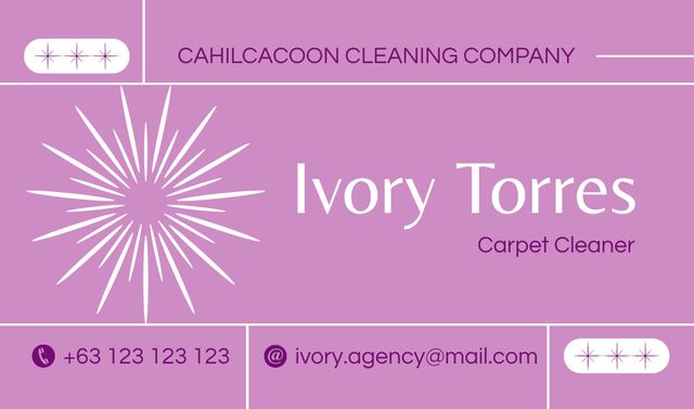 Designvorlage Carpet Cleaning Services Offer für Business card