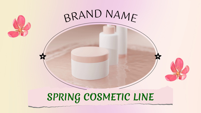 Plantilla de diseño de Discount For Spring Cosmetic Line Full HD video 