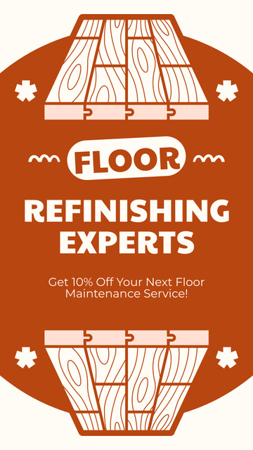 Refinishing Floor Experts With Discount On Maintenance Instagram Story – шаблон для дизайну