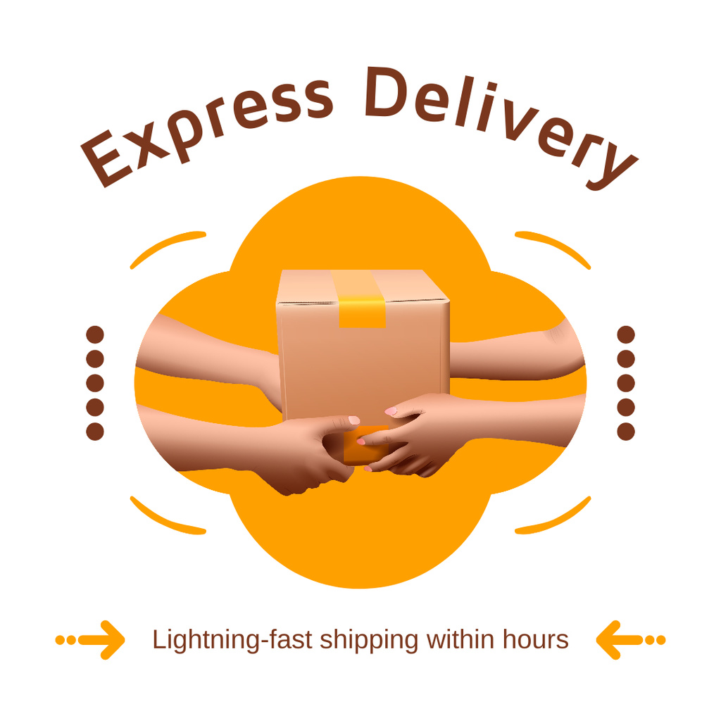 Designvorlage Lightning-Fast Delivery Propositions für Instagram
