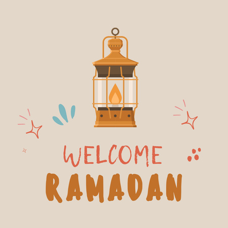 Light in Lantern for Welcoming Ramadan Instagram Design Template