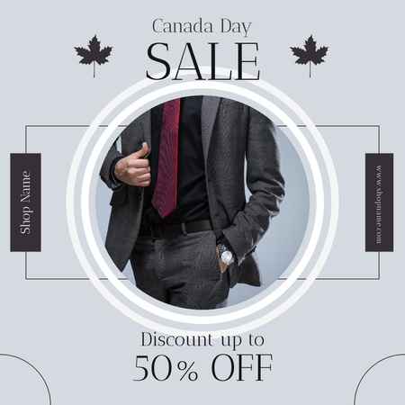 Enthralling Canada Day Sale Event Notification Instagramデザインテンプレート
