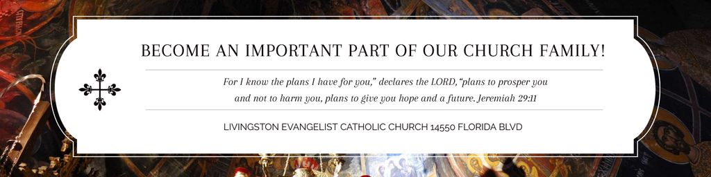 Evangelist Catholic Church Invitation Twitter Πρότυπο σχεδίασης