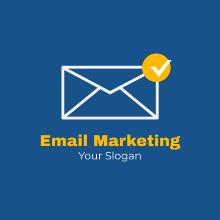E-mail marketing szolgáltatásajánlat borítékkal Animated Logo tervezősablon