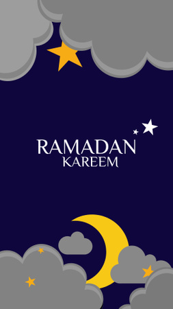 Beautiful Ramadan Greeting Card Instagram Story Šablona návrhu