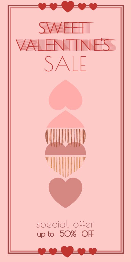 Template di design Special Offer for Valentine's Day on Pink Graphic