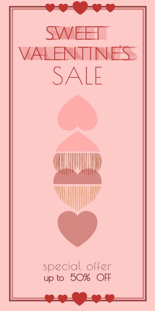 Plantilla de diseño de Special Offer for Valentine's Day on Pink Graphic 