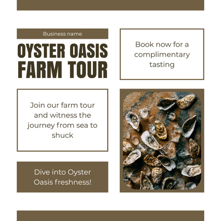 Platilla de diseño Excursion Tour to Oyster Farm Animated Post
