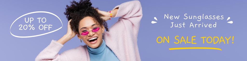 New Sunglasses Collection Announcements Twitter tervezősablon