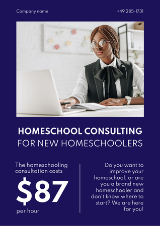 Home Education Ad Flyer A4 Design Template