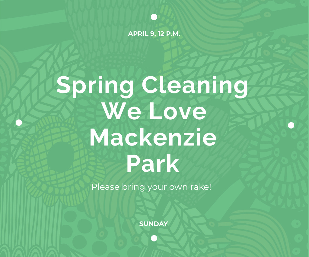 Spring Campaign for Cleaning Park Territory Large Rectangle Design Template