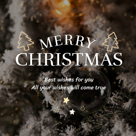 Cute Christmas Holiday Greeting Instagramデザインテンプレート