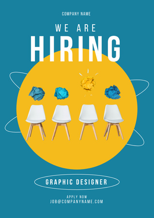 Graphic Designer Vacancy Poster A3 Design Template